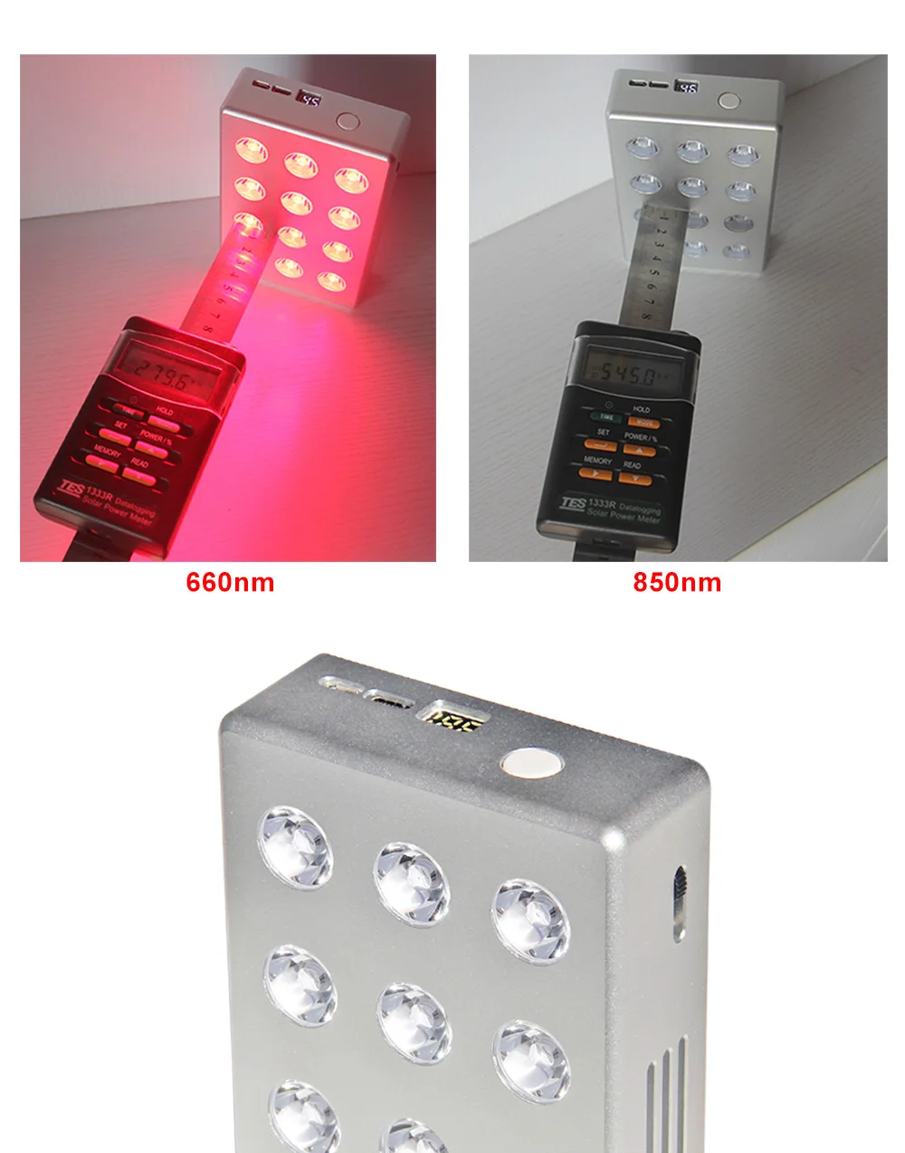 professional led light therapy TL12 850 660nm with battery inside Light Therapy for Muscle Pain Relief