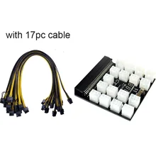 

Power Module Breakout Board for 750W 1200W PSU Server +17pcs/12pcs Cable GPU PSU Server Power Supply Mining Board