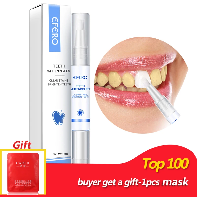 

EFERO Teeth Whitening Pen Brush Oral Hygiene Essence Dentistry Cleaning Tooth Care Removes Plaque Stains Serum Dental Tools