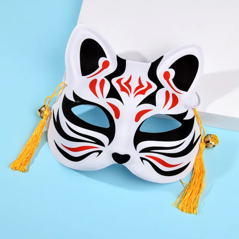 Cosplay Fox Mask Cat Japanese mask painted cat Natsume's Book of Friends fox half face mask cosplay Halloween Mask Cos Costumes halloween costumes for adults