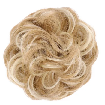 

synthetic hair wigs bun bundles messy curly wrap extension ring chignon ornaments Scrunchies hair for women black brown blond