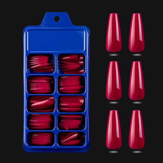 Full Cover Coffin Fake Nails Artificial Press on Nails Long Ballerina Design Clear/Natural/white False Nails Art Tips