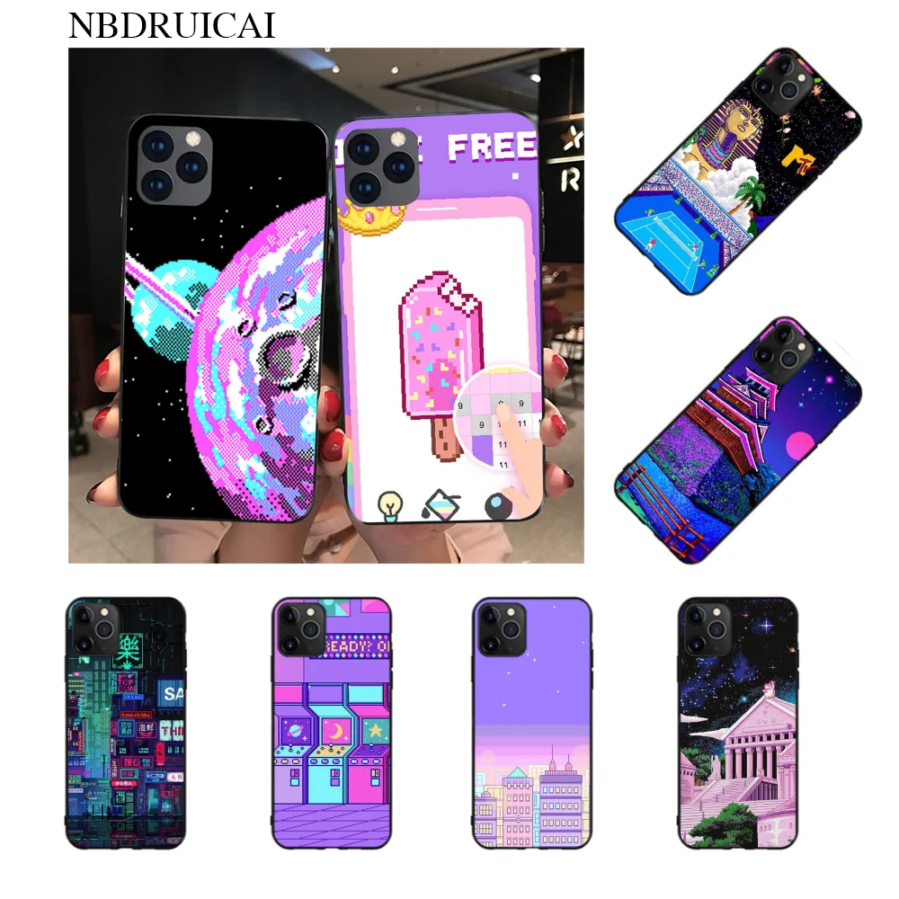 NBDRUICAI художественный эстетический черный мягкий чехол для телефона iPhone 11 pro XS MAX 8 7
