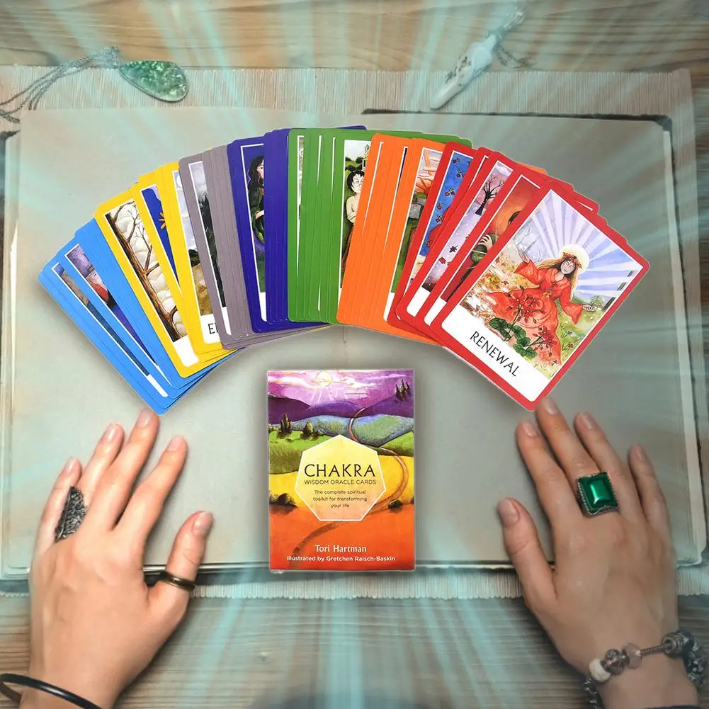Chakra Tarot Cards Deck Board Game Card Box For Women Party Time Games Playing Cards Entertainment Family Gift Party Playing