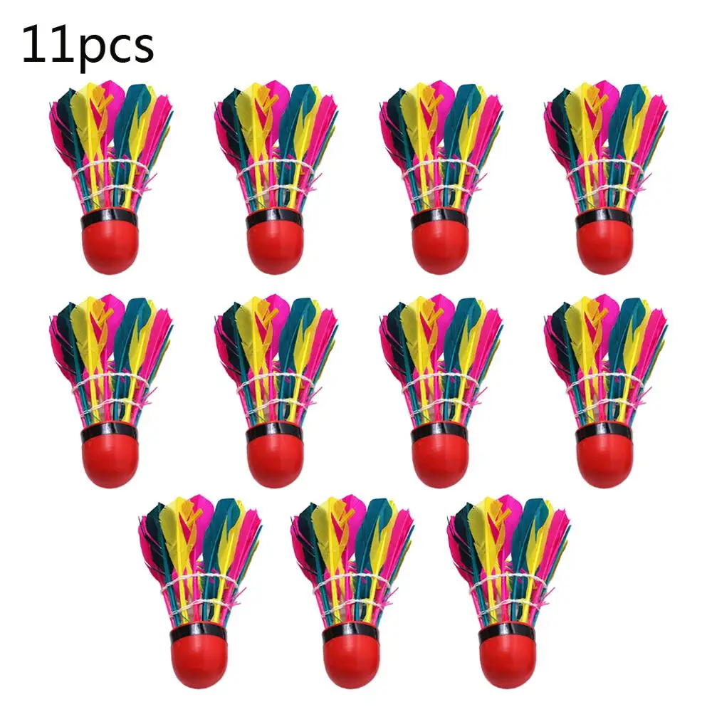 

11Pcs/Tube Colorful Badminton Balls Durable Feather Shuttlecock Gym Exercise Sport Training Accessories