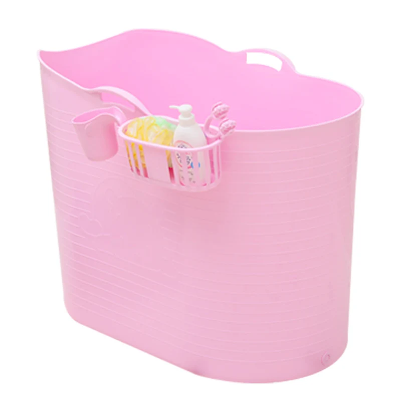 Thickened Tough Plastic Adult Bath Barrel Extra Large Bath Barrel Children Bath Half-fold Tub Bath Barrel With Lid