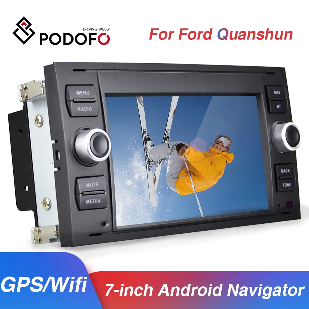Автомобильный мультимедийный плеер Podofo DVD на Android 8 1 с 7 &quotэкраном GPS для Ford Focus/S