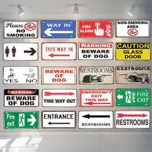 30X15 см указатель стрелка номерной знак открытый Предупреждение Туалет винтажный металлический знак для настенного искусства магазин украшения ресторана DC-0057A