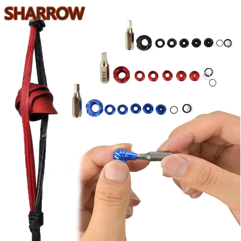 1Set 37/45 Degree Archery Bow Peep Sight Clarifier 4x 6x 8x Lens