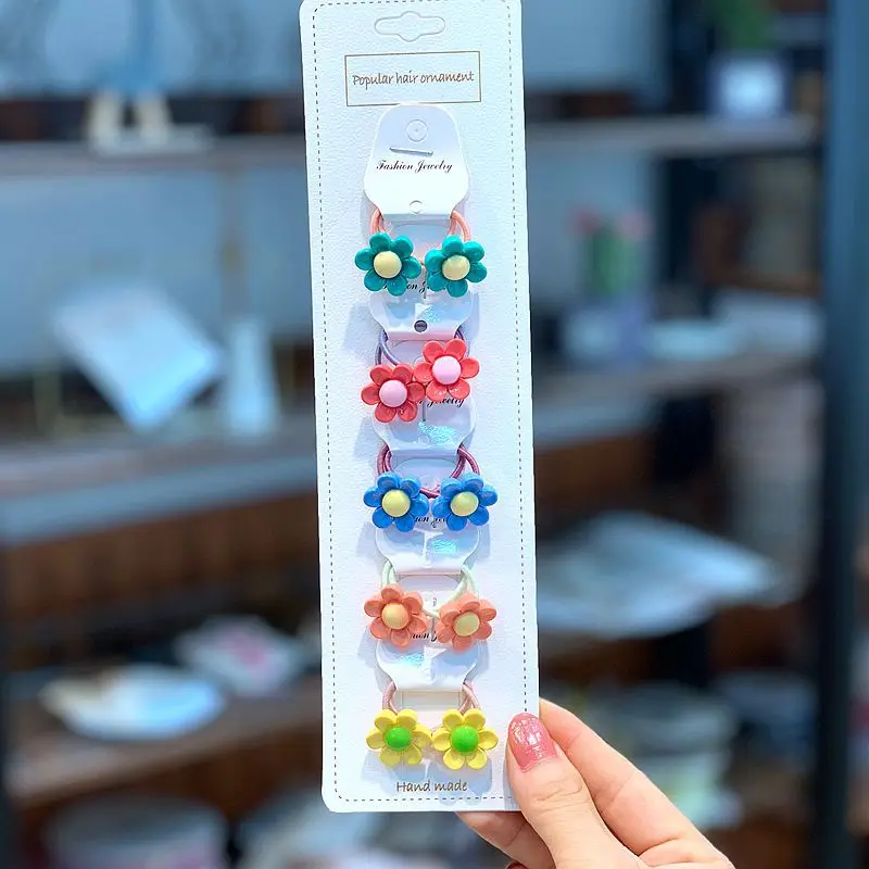 10pcs/card New Baby Girls Hairbands Kids Children Cartoon Headbands Cute Headwear Infants Toddlers Lovely Hair Accessories - Цвет: 2
