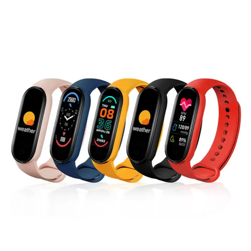 2021 Global Version M6 Band Smart Watch Men Women Smartwatch Fitness Sport Bracelet For Apple Huawei Xiaomi Mi Smartband Watches