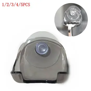 

Urijk 1/2/3/4/5pcs Clear Blue Plastic Suction Cup Shaver Storage Rack Bathroom Razor Holder Plastic Super Suction Cup Razor Rack