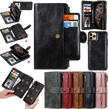 

Case For iPhone 7 8 7 Plus 8 Plus Flip Case Wallet Leather Cover Luxury Protective Bag Magnetic Zipper Stand Card Slot Holder