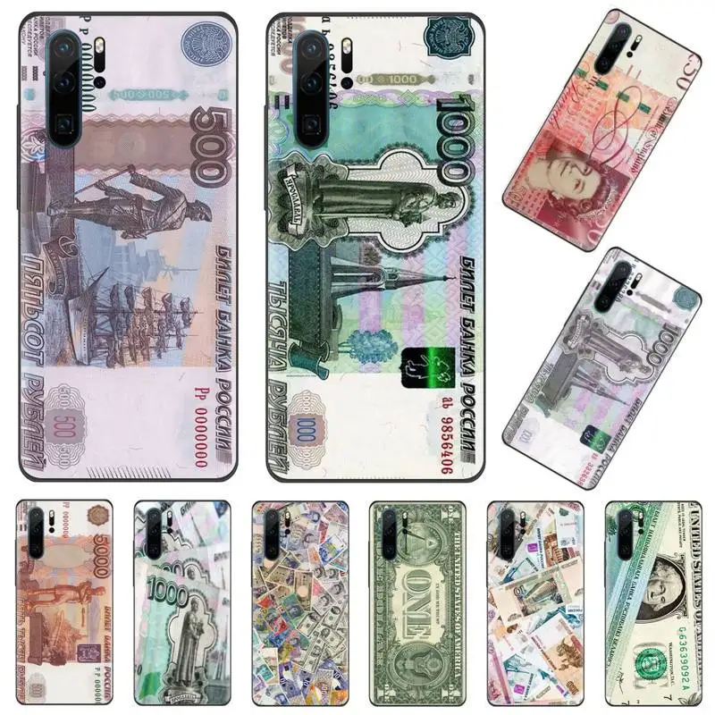 

Russian Ruble Currency Money Phone Case For Huawei P9 P10 P20 P30 Pro Lite smart Mate 10 Lite 20 Y5 Y6 Y7 2018 2019