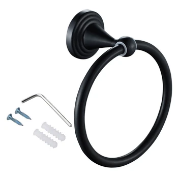 

Stainless Steel Towel Ring Bathroom Hand Towel Racks Wall Mount Bathroom Hardware Round Towel Hanger