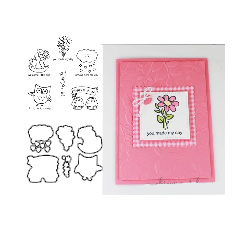 

New Design You Made My Day Happy Metal Cutting Dies For Scrapbooking Practice Hands-on DIY Album Card Craft Dies