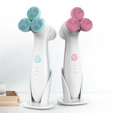 Очиститель для лица Глубокая чистка кистей 3 колеса щетка для чистки лица Электрический массажер для лица Очищение лица удаление грязи уход за кожей