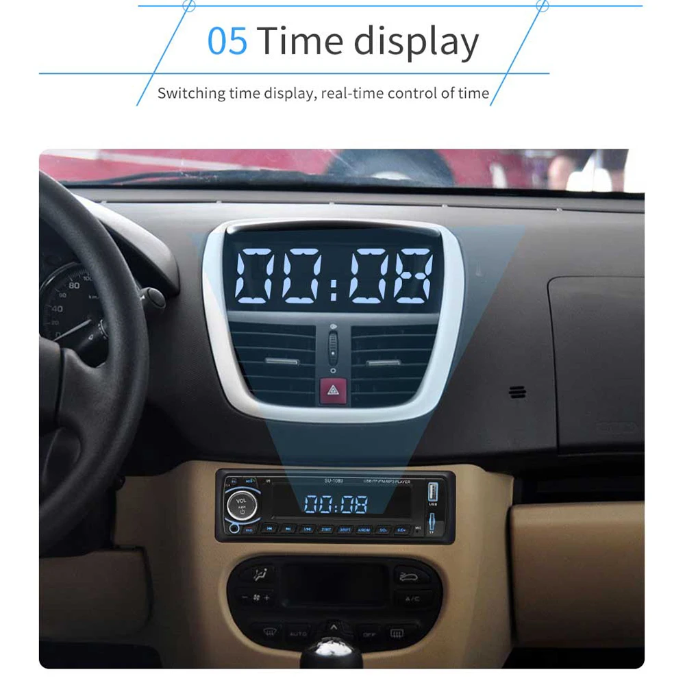 1 din Авторадио Стерео плеер Bluetooth 4,0 12 В в-тире 1Din телефон AUX-IN MP3 FM/USB/дистанционное управление для автомобиля радио