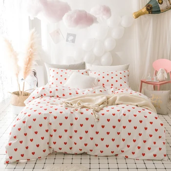 

Simple Bedding Set With Pillowcase Duvet Cover Sets Bed Linen Sheet Single Double Queen King Size Quilt Covers Bedclothes