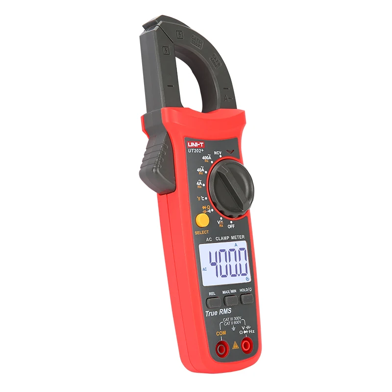 

UNI-T UT201+/UT202+/UT202A+/UT203+/UT204+ digital clamp meter multimete 400-600A auto range true RMS high precision