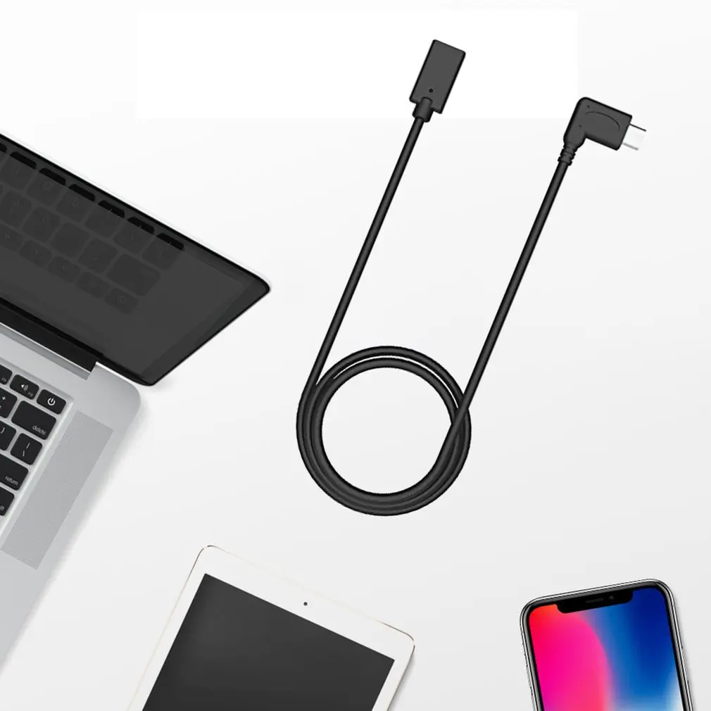 USB-C кабель-удлинитель Угловой 90 градусов usb type C устройства передачи видео данных синхронизации удлинитель для MacBook Pro