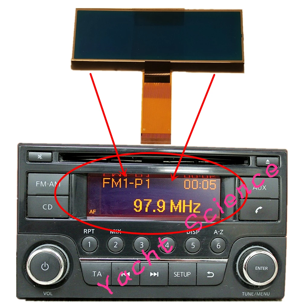 닛산 Qashqai Juke 자동차 라디오 CD 플레이어 LCD 화면 디스플레이 대우 라디오 유닛 픽셀 수리