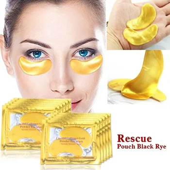 

2/10/20pcs 24K Gold Crystal Collagen Eye Mask Eye Patches Eye Care Anti-Aging Wrinkle Remove Dark Circles Skin Care Mask TSLM1