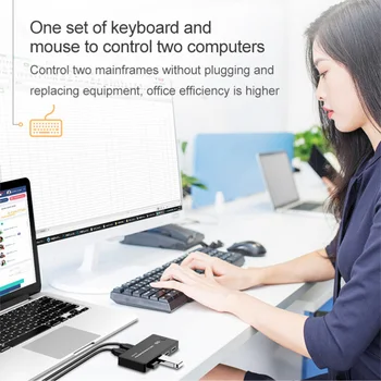 

1PC Printer Sharer Durable USB 2.0 Switcher Selector Adapter for USB Drive Keyboard