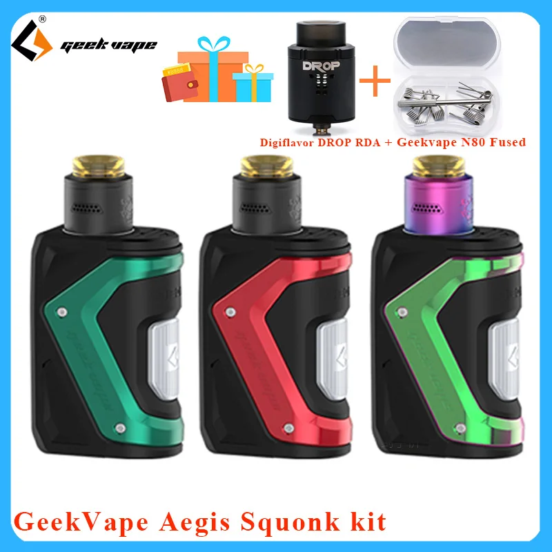 

Free gift GeekVape Aegis Squonk 100W Kit 10ml Capacity Bottle Vape Mod & Tengu RDA Vapor Squonk kit vs Hugo Vapor Squeezer Kit