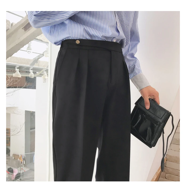 Мужские шелковые Формальные Деловые повседневные брюки, брюки в западном стиле, вертикальные узкие брюки, черные/серые/бежевые цветные брюки