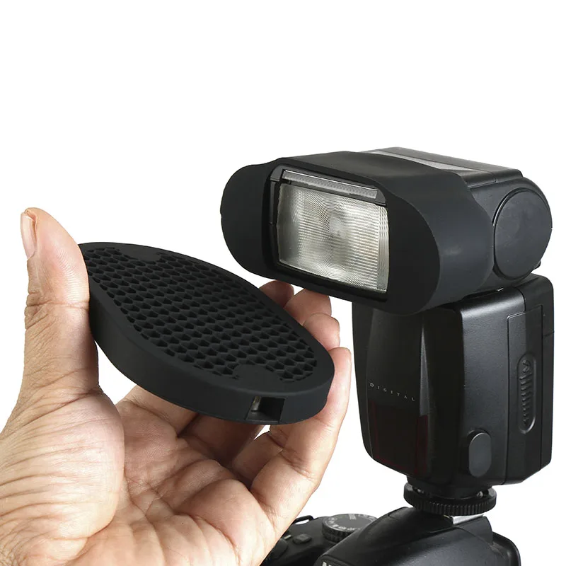 Description Picture 5 of itemFlash Speedlight Honeycomb Grid Diffuser Bounce Reflector with Magnetic Gel Band 9Pcs filters Flash Accessories Kit as MagMod