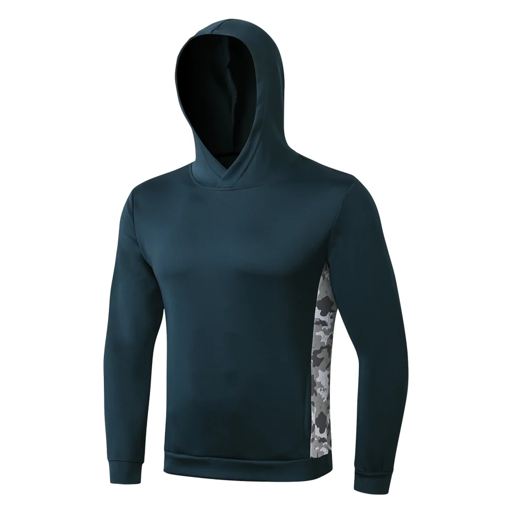 Peacock blue Новинка, мужские куртки для бега, зима-осень, толстовки, свитшоты для фитнеса, спортзала, одноцветные спортивные топы, спортивные рубашки, мужская спортивная одежда - Цвет: Peacock blue