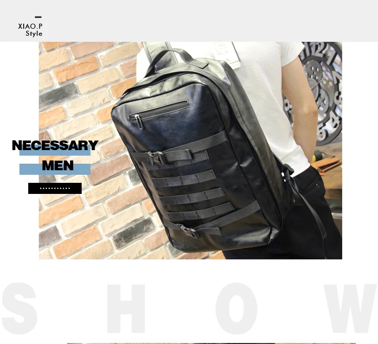 Привлекательный Дизайн Модный Современный рюкзак из мягкой кожи простые повседневные мужские сумки для ноутбуков большой емкости студенческий рюкзак спортивный рюкзак