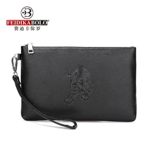 

Small Pouch Tiger Emboss PU Leather Man Wallets Long Design Fashion Man Wallet Purse Business Male Mobile Cash Bag Black Brown