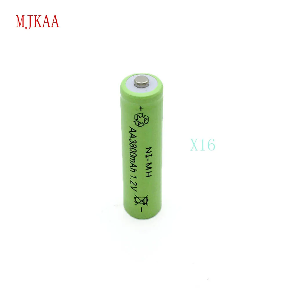 

16PCS /AA NI MH - 3800 Mah 2 A 1.2 V Battery Rechargeable Is Suitable for The Camera