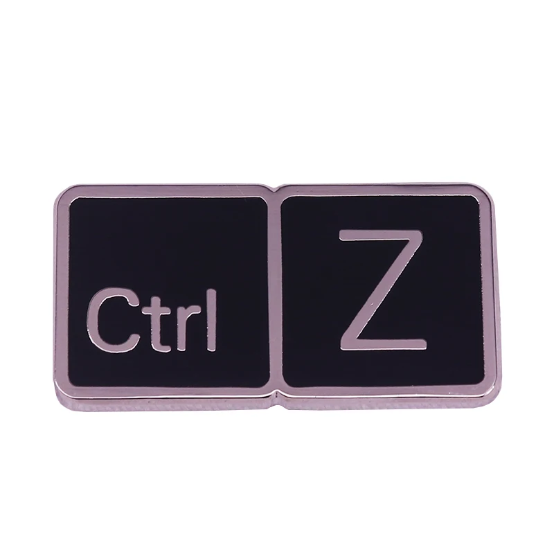 

Cute "Ctrl Z" lapel pin keyboard undo button mini fun programmer accessory