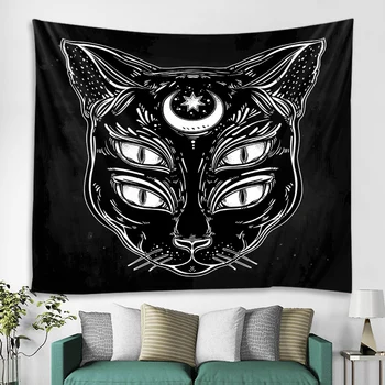 

Anime cat abstract printed large wall tapestry cheap hippie wall hanging bohemian wall tapestry mandala wall art decoration
