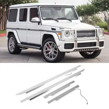 

4pcs Auto Door Sills Welcome Pedal Trims Fit for W463 G63 G65 G500 G350 09-16 car styling bumper protector