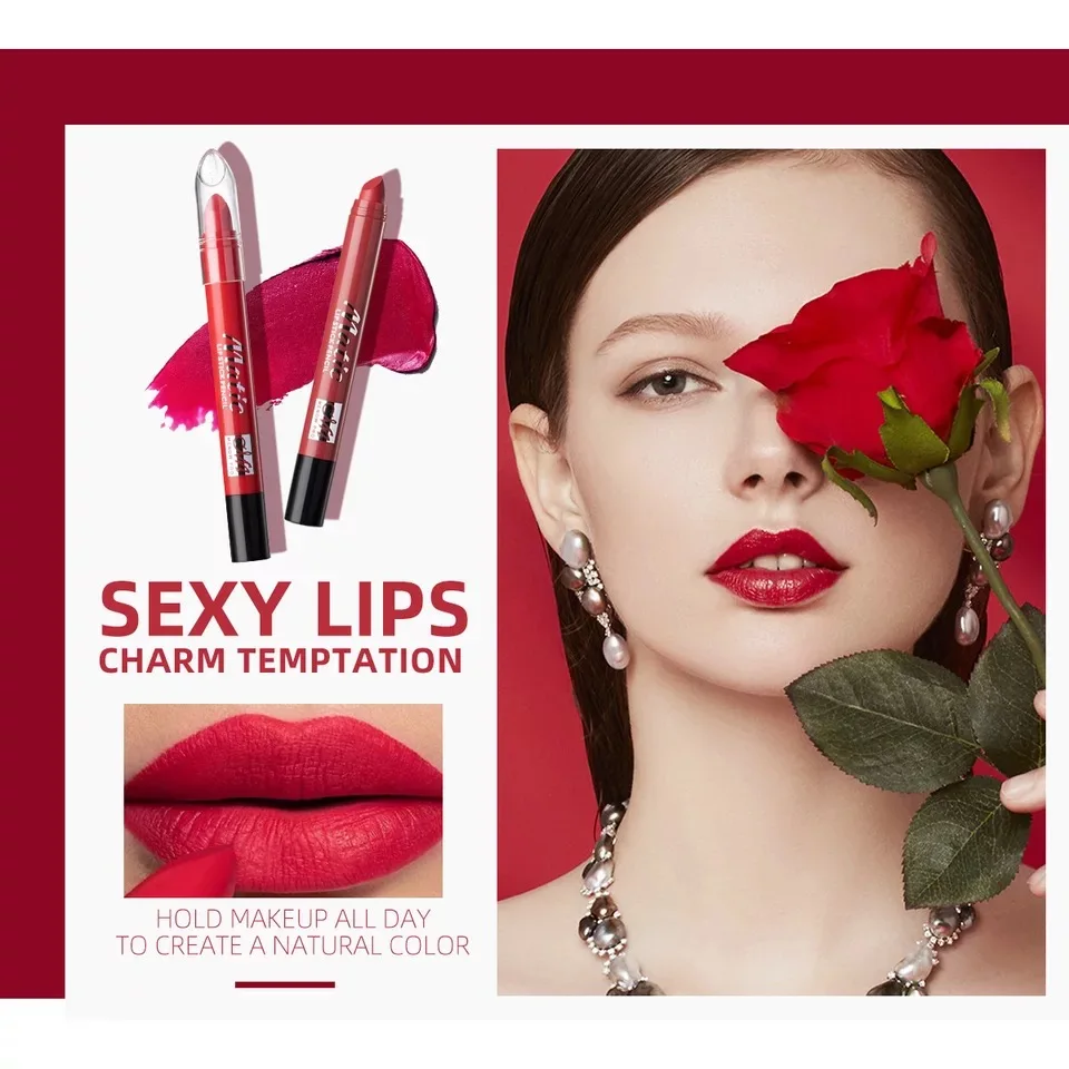 

6 Pieces Matte Lipstick Set Long Lasting Waterproof Lipstick Set Easy to Wear Makeup Lipstick Set Fashion Cosmetic 6 Colors
