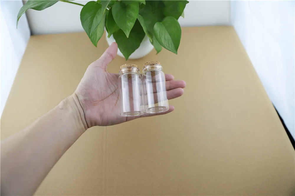 37mm 24PCS 50ml Mini Glass Bottles Storage tiny Jar for Spice Corks spicy Bottle Candy Containers Vials With Cork Stopper (5)