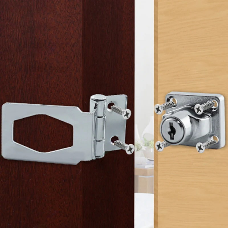 Cabinet Locks with Keys Door Latch - Hasp Lock for Drawers Cabinets Cl —  CHIMIYA