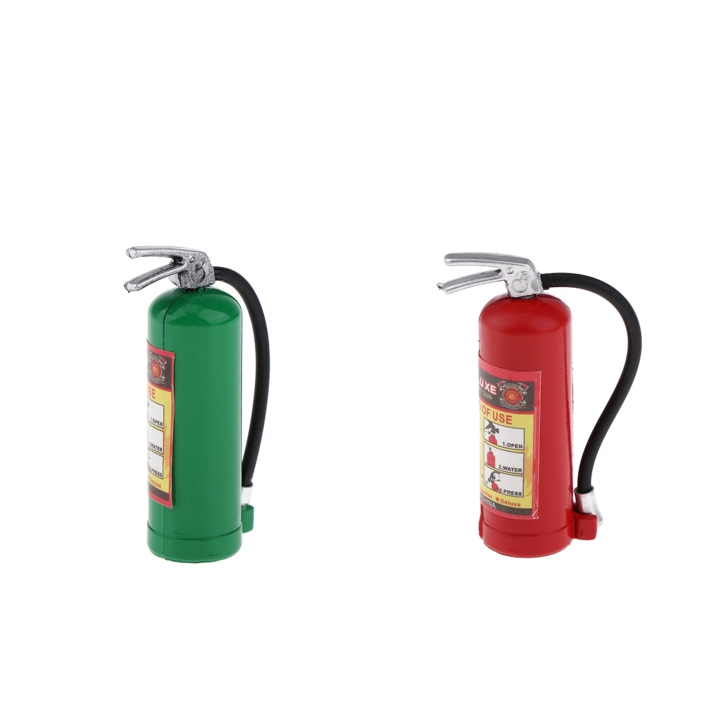 Miniature Simulation Plastic Fire Extinguisher, 1:10 Scale Doll House Accessories Decoration