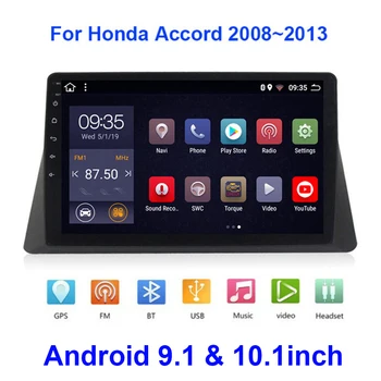 

10.1" 2Din Android 9.1 Car Radio Multimedia Player For 2008 2009-2013 Honda Accord GPS Navigation Car Auto Stereo Audio MP5 Play