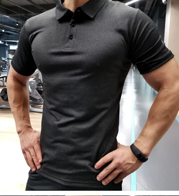 Bodybuilding Workout Men’s Short Sleeve Polo T Shirt Men's Fitness