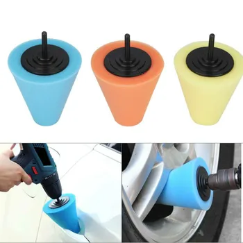 

1 * Set of 3PCS Cone-shaped Sponge Foam Pad Polishing Wax Buffing Tool for Car Care