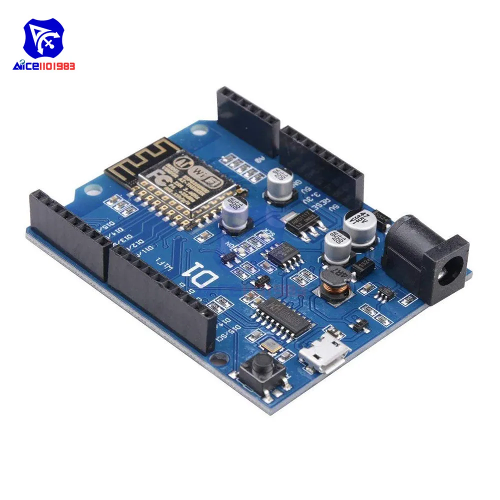 Умная плата diymore WeMos D1 WiFi UNO R3 на основе интерфейса ESP8266 ESP 12E беспроводной модуль Wi Fi