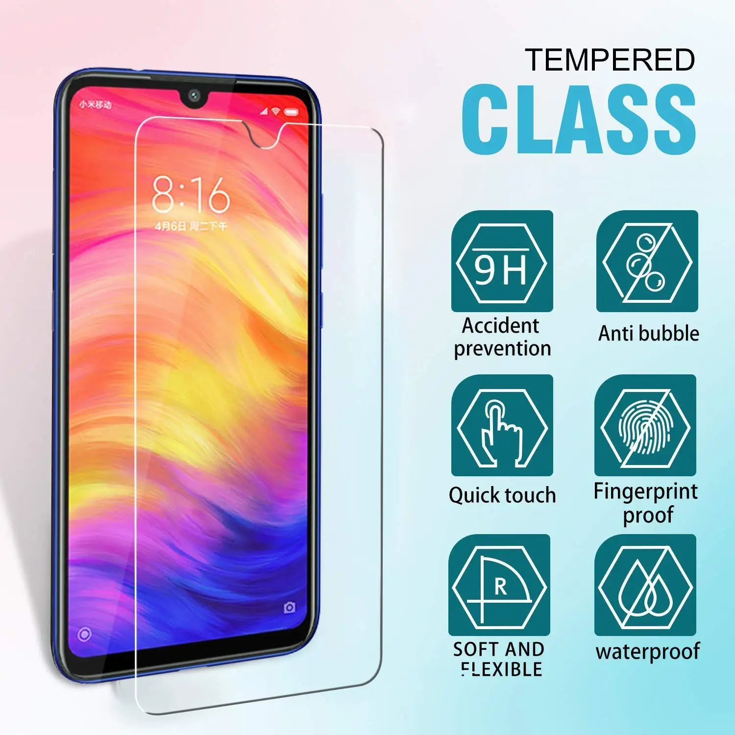 Стекло для Red mi Note 7 закаленное стекло защиты экрана Xiao 8 6 Pro 6A 9 SE A2 lite 9T