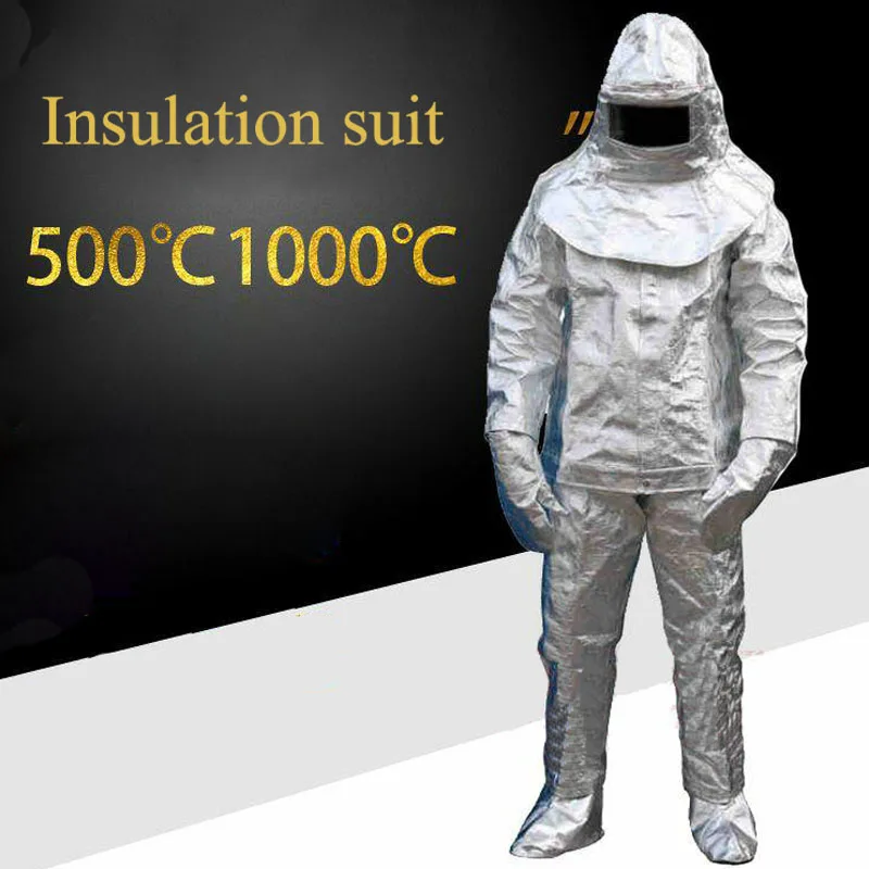 Fire Insulation Suit 500 &deg;C HighTemperature Anti-scalding Radiation Protective Cloth Protective Insulated Fire-proof Suit DFH001