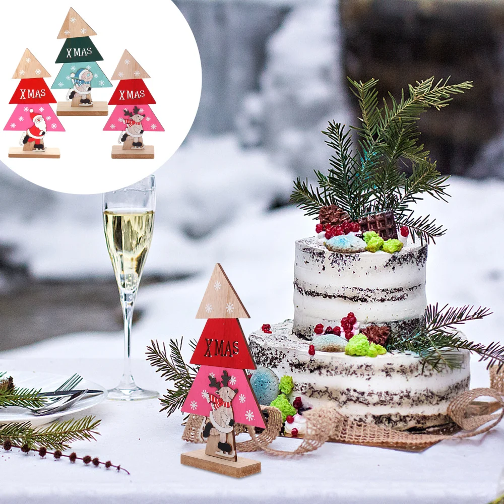 

3Pcs Beautiful Stylish Creative Xmas Tree Decor Desktop Decor