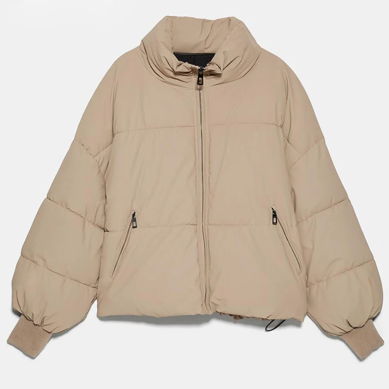 

Winter Women Oversize Thick Warm Jackets Coats Solid Zipper Cotton Outwear Female Tops Casual Loose Overcoats Short Parkas Mujer